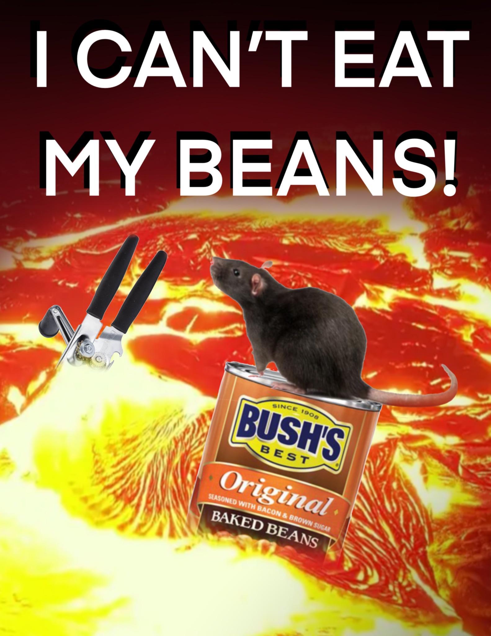 poster - I Can'T Eat My Beans! Since 1908 Bush'S Best Original Seasoned With Bacon & Brown Sugar Baked Beans