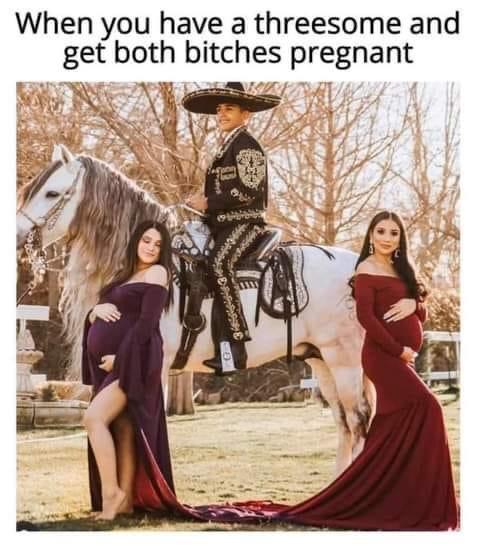 costume - When you have a threesome and get both bitches pregnant