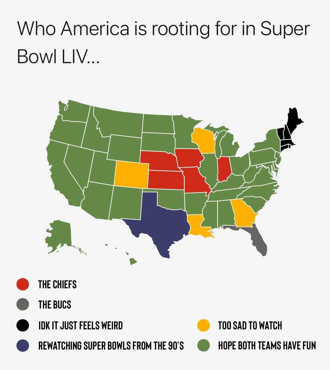 new york travel advisory - Who America is rooting for in Super Bowl Liv... The Chiefs The Bucs Idk It Just Feels Weird Too Sad To Watch Rewatching Super Bowls From The 90'S Hope Both Teams Have Fun
