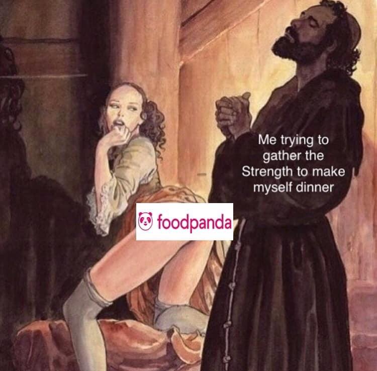 funny pictures - album cover - Me trying to gather the Strength to make myself dinner foodpanda