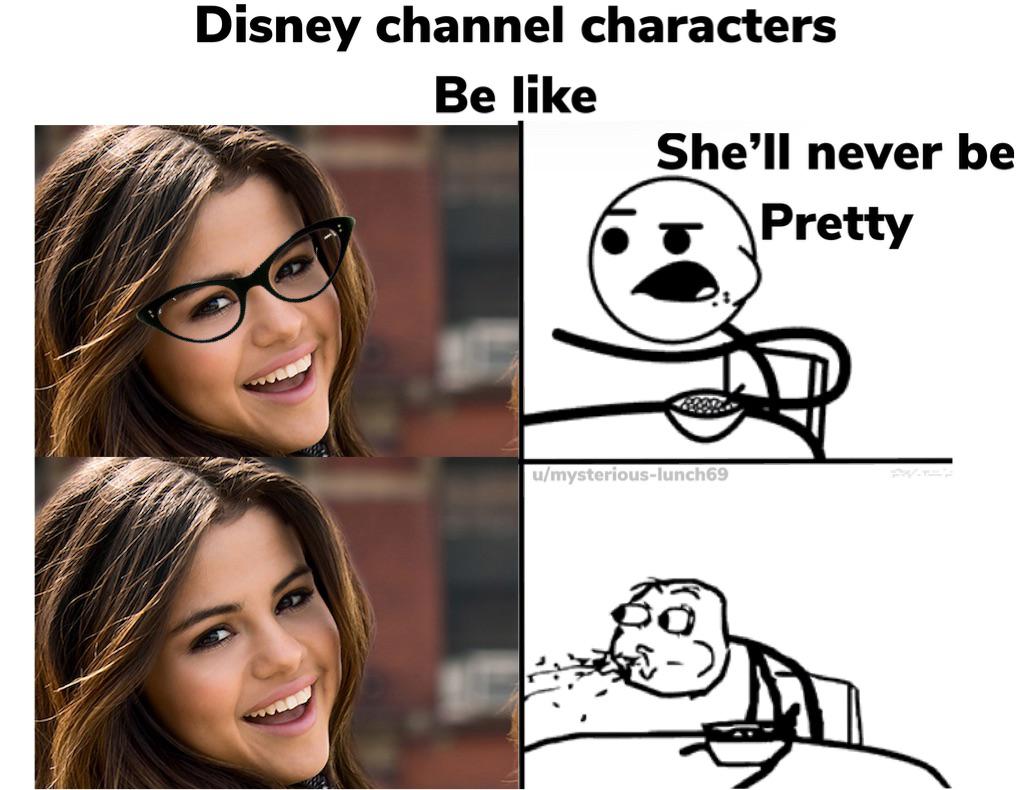 funny pictures - cereal guy - Disney channel characters Be She'll never be Pretty umysteriouslunch69
