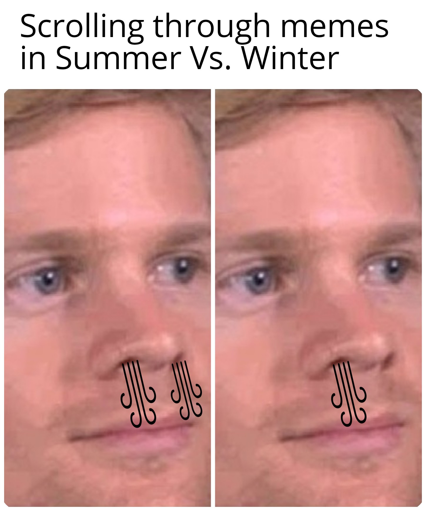 lip - Scrolling through memes in Summer Vs. Winter