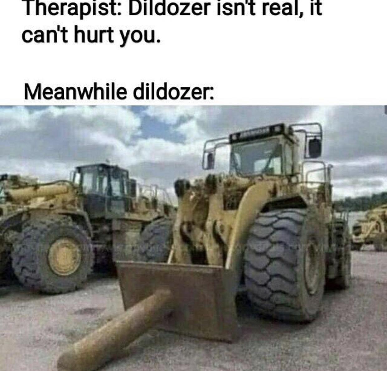 Therapist Dildozer isn't real, it can't hurt you. Meanwhile dildozer