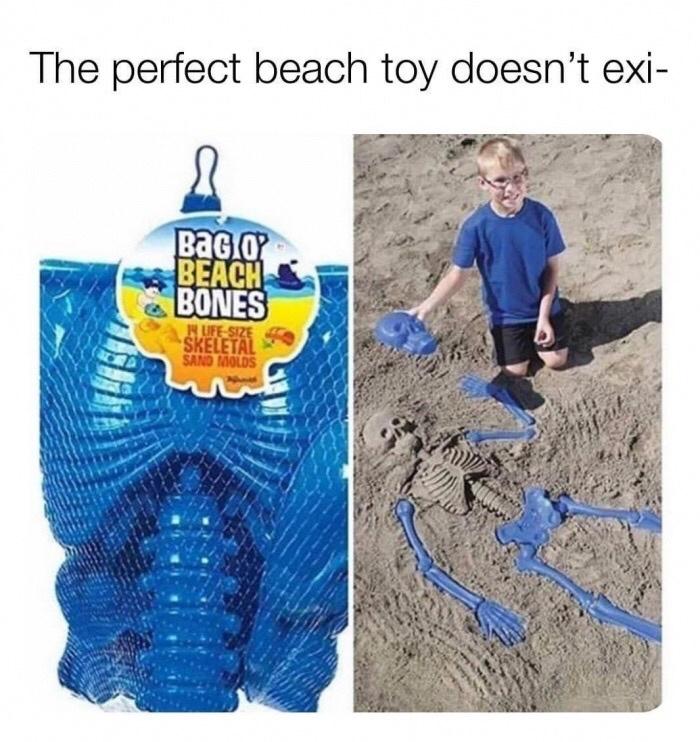 perfect toy doesn t exist - The perfect beach toy doesn't exi BaG Oy Beach Bones Rufe Size Skeletal Sand Molds