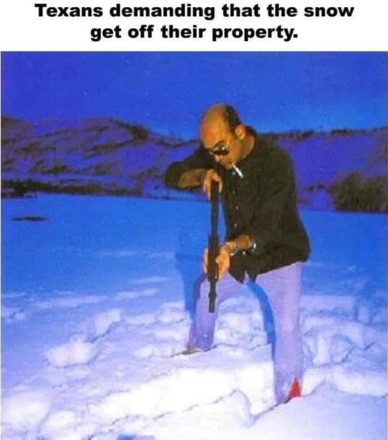hunter s thompson selectric - Texans demanding that the snow get off their property.