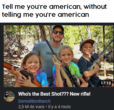 friendship - Tell me you're american, without telling me you're american Dem errol Who's the Best Shot??? New rifle! Demolition Ranch 2,5 M de vues il y a 4 mois