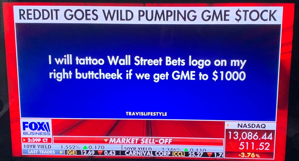display advertising - Reddit Goes Wild Pumping Gme Stock I will tattoo Wall Street Bets logo on my right buttcheek if we get Gme to $1000 Travislifestyle Foxti Business P Ct Market SellOff 10YR Yield 1.552% 0.170 12YR Yield 2 % 110 Last Trades Ige 12.69 0