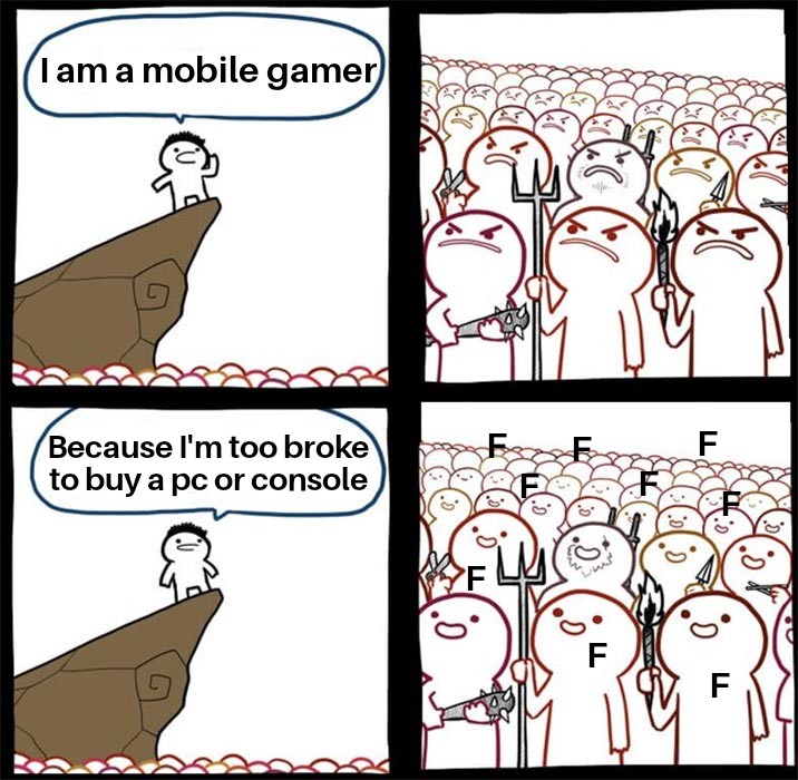 i m a creeper minecrafts grim reaper - Tam a mobile gamer F Because I'm too broke to buy a pc or console F E F F F