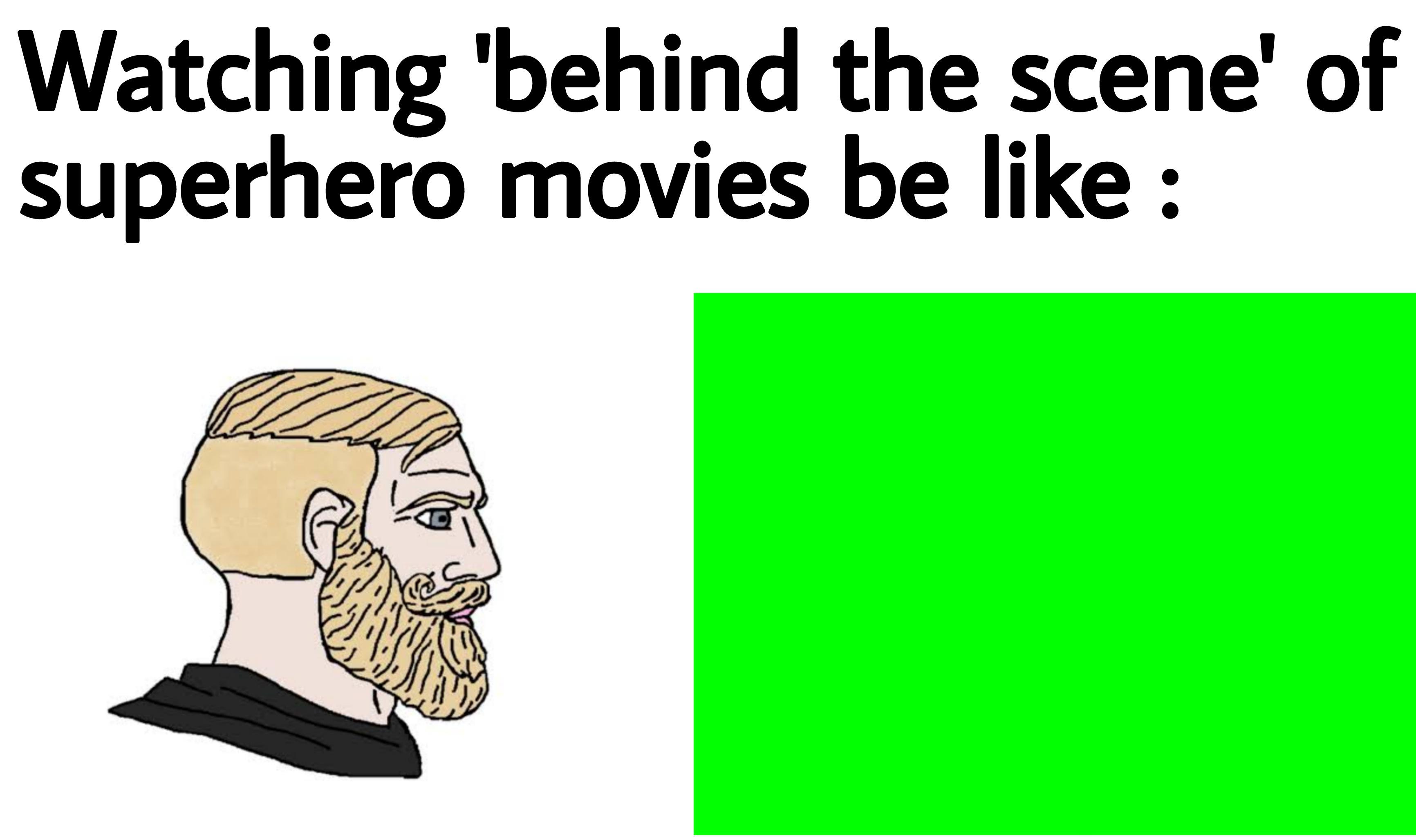 awesome pics and funny memes - cartoon - Watching 'behind the scene' of superhero movies be