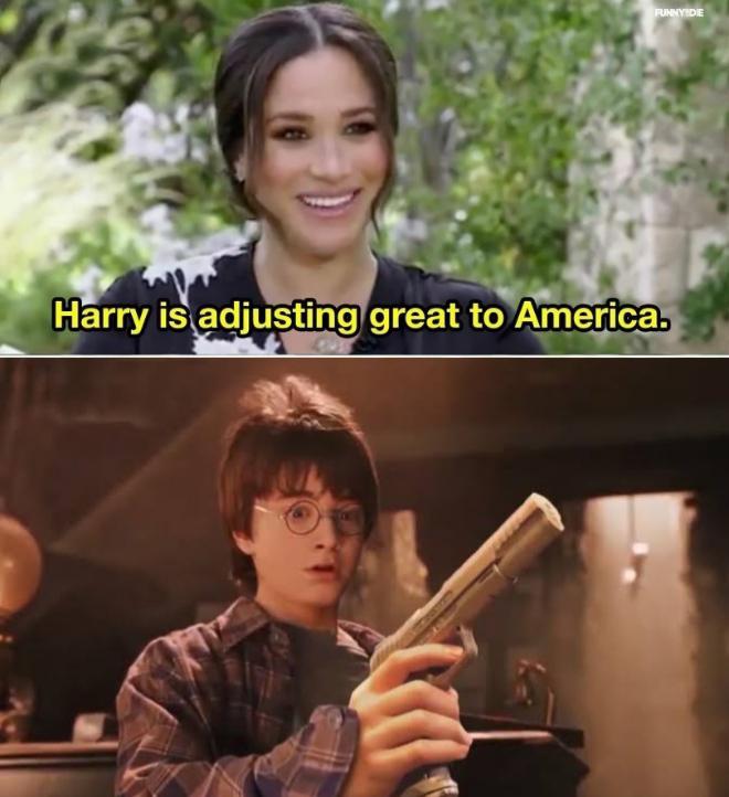 harry is adjusting to america meme - Funnyide Harry is adjusting great to America.