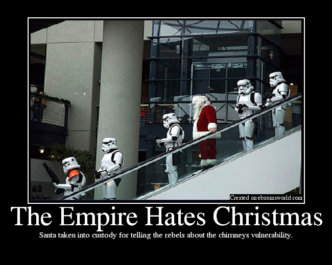 Santa taken into custody for telling the rebels about the chimneys vulnerability.