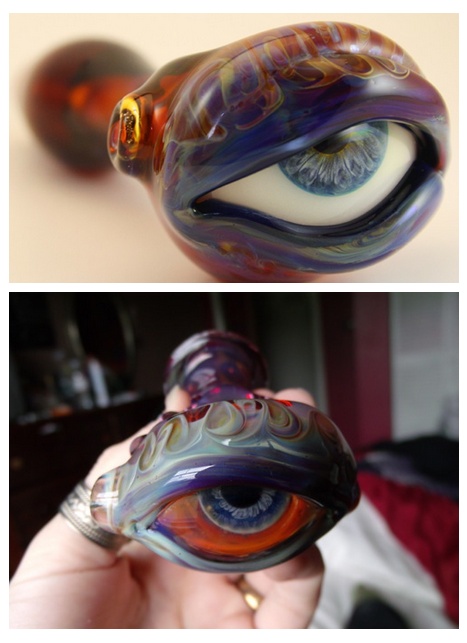 eye turns red when you smoke out of it