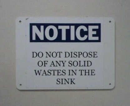Sign in a bathroom. This information would have been handy in the last bathroom I was in.