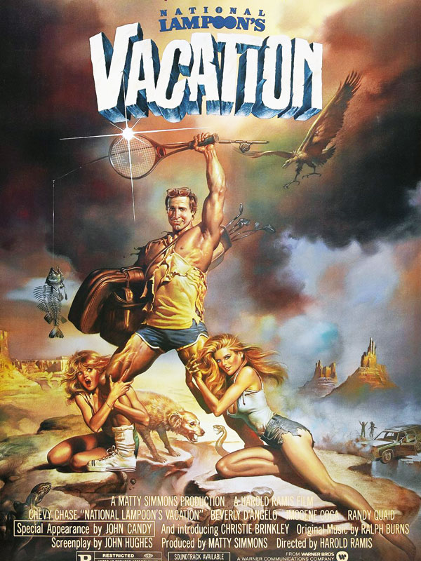 national lampoon vacation poster - Tampoon'S Vacatun A Matty Simmons Production Aharold Ramg Film, Chevy Chase "National Lampoon'S Vacation" Beverly D'Angelo Wonene Randy Quaid Special Appearance by John Candy And introducing Christie Brinkley Original Mu