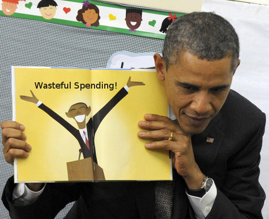 Obama reads a story to the children.