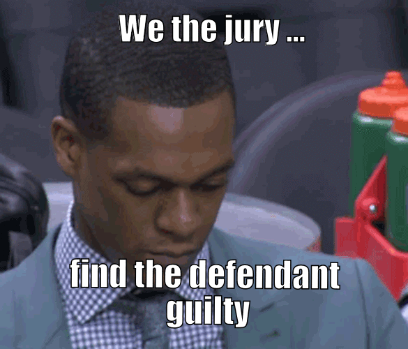 Black man found guilty.