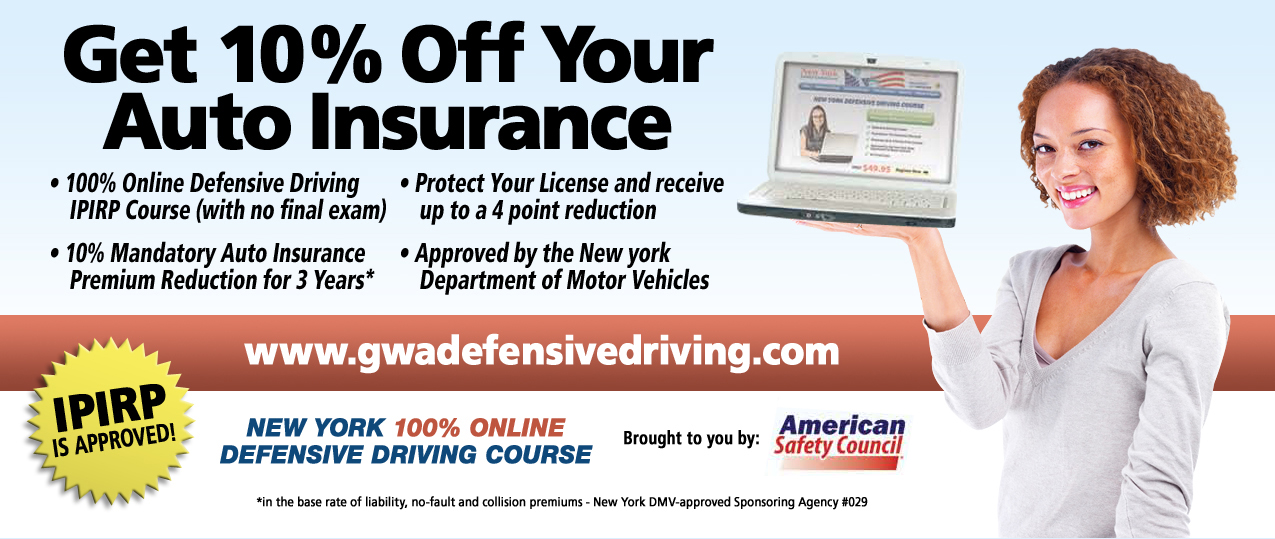 Flyer for New york Defensive Driving Online