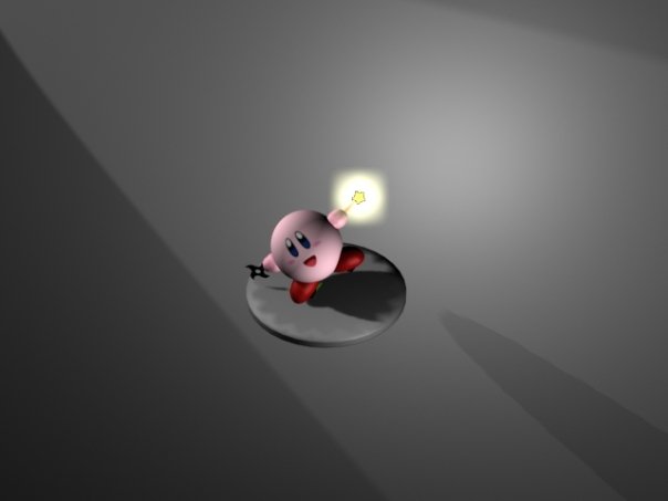 This is a 3D kirby that I made for 3D animation class last year.