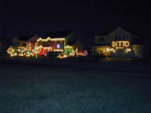 This must be the worst, but funniest, christmas lights ever...