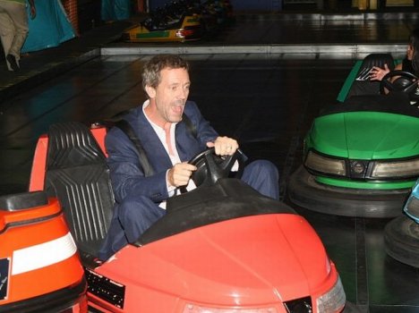 Hugh Laurie playing Bumper Cars