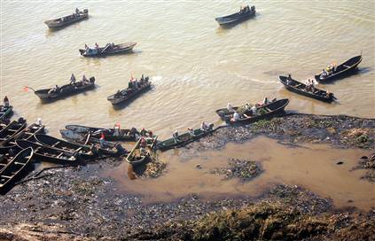 Aerial Shot of Cleanup Effort