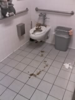 look what some nasty fucker left in the restroom