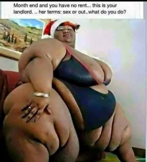 muscle - Month end and you have no rent... this is your landlord... her terms sex or out..what do you do?