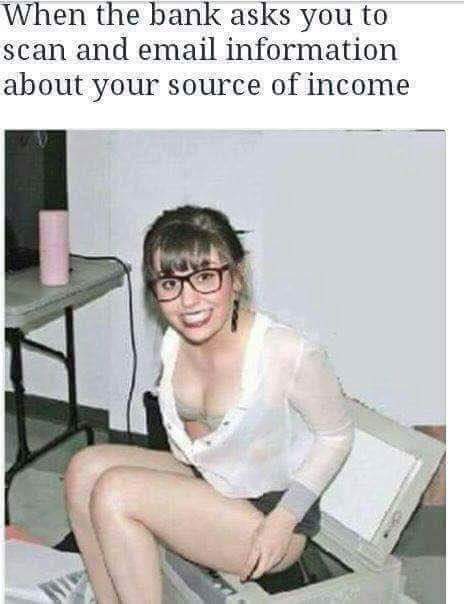 glasses - When the bank asks you to scan and email information about your source of income