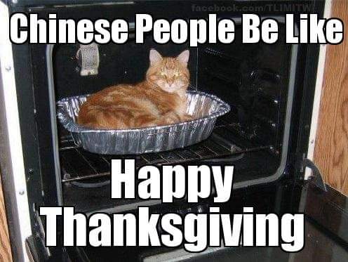 happy thanksgiving meme - facebook.comTlimitwi Chinese People Be Happy Thanksgiving