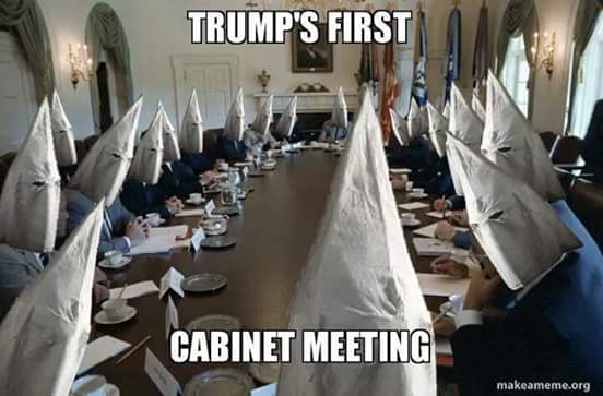 trump cabinet meeting meme - Trump'S First Cabinet Meeting makeameme.org