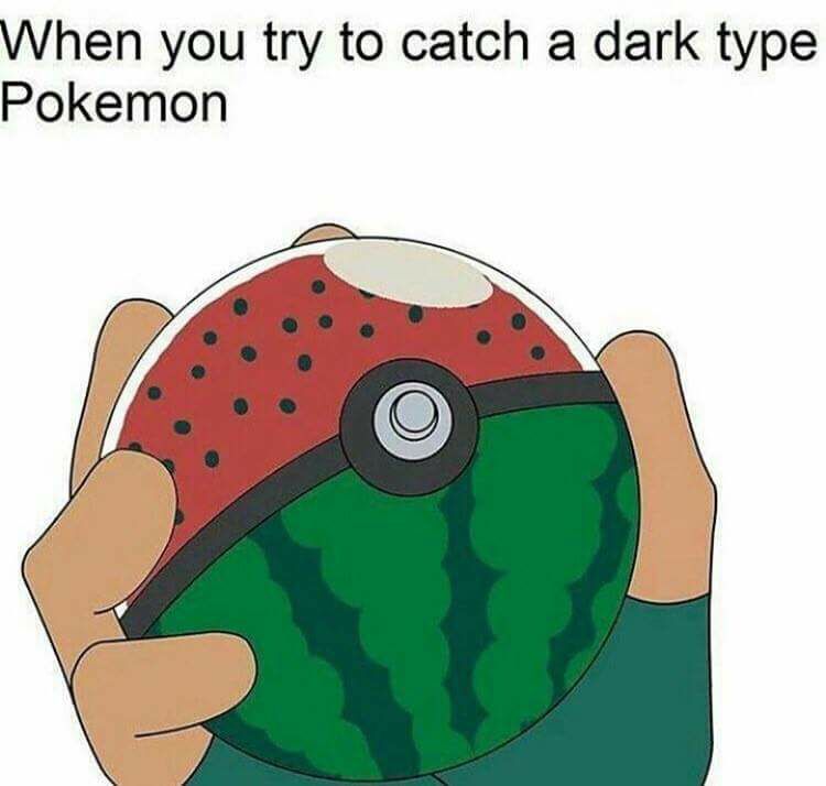 you try to catch a dark type pokemon - When you try to catch a dark type Pokemon