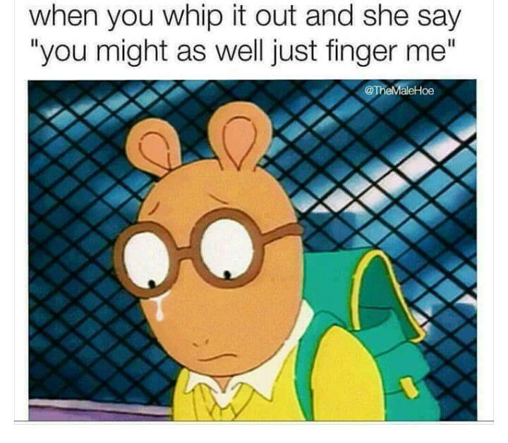 arthur memes - when you whip it out and she say "you might as well just finger me"