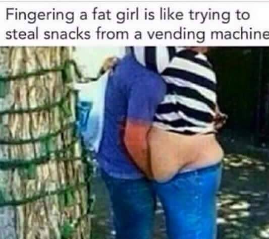 fat girls need love too - Fingering a fat girl is trying to steal snacks from a vending machine