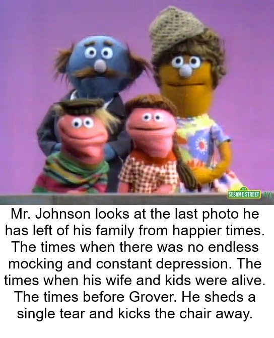 The darker side of sesame street