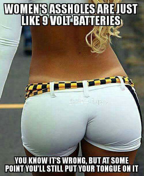 ass holes - Women'S Assholes Are Just 9 Volt Batteries You Know It'S Wrong. But At Some Point You'Ll Still Put Your Tongue On It
