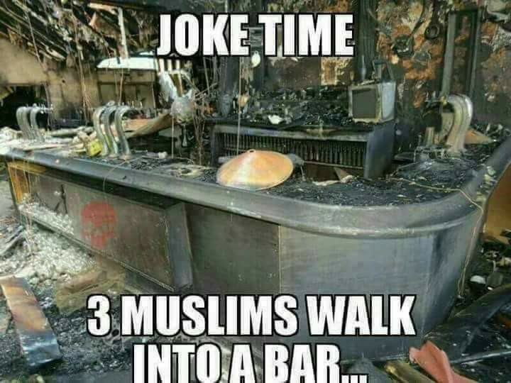 muslim walks into a bar joke - 22Joke Ime 3 Muslims Walk Into A Bar...