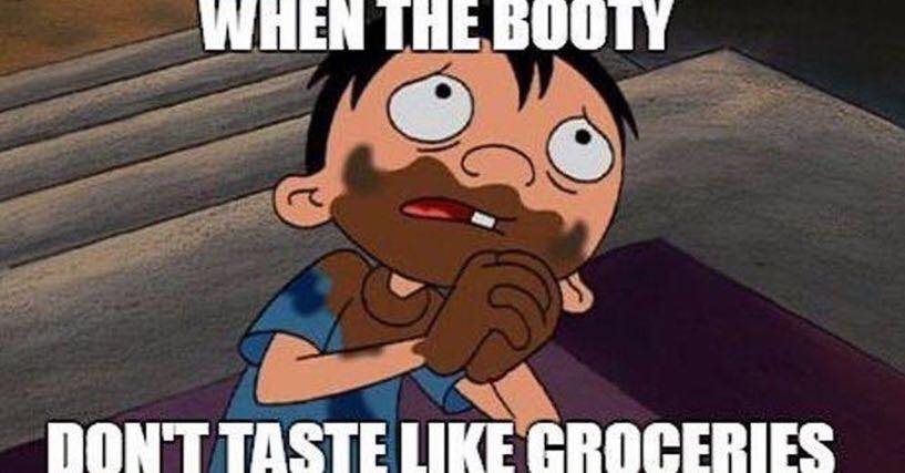 hey arnold kid eating chocolate - When The Booty Don'T Taste Groceries