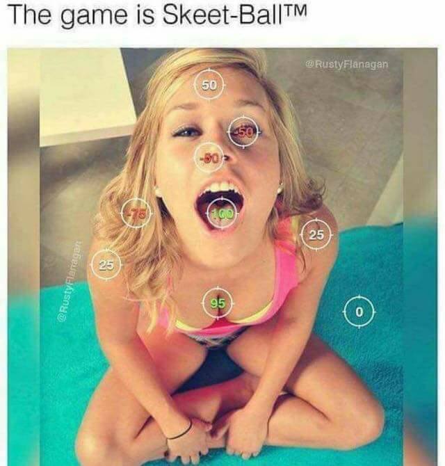 funny meme about the game of skeet ball