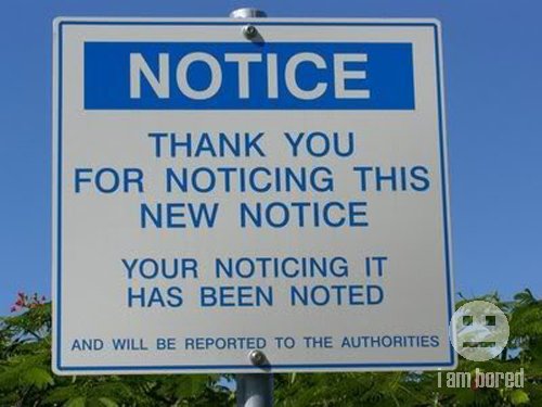 notable notice is noticing you noticing it!