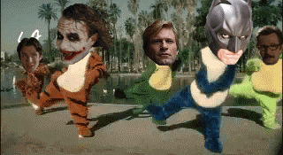 Joker and furfags dance in unison.