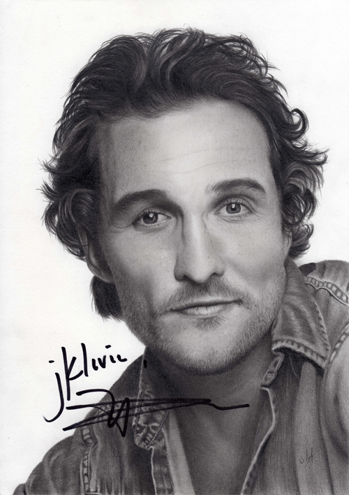 Matthew McConaughey autographed portrait