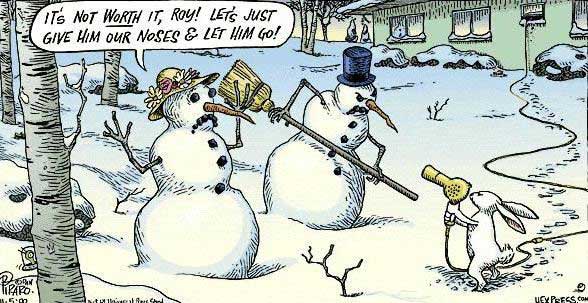 Those silly snowmen bein silly