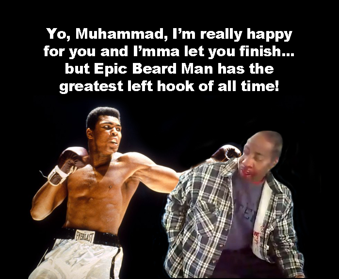 The greatest left hook of all time!!