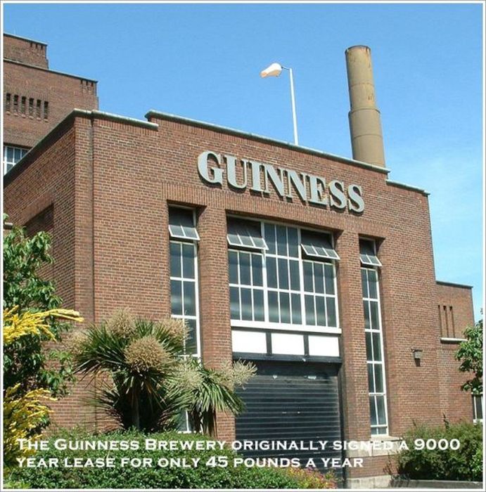 Guinness Ass The Guinness Brewery Originally Signed A 9000 Year Lease For Only 45 Pounds A Year