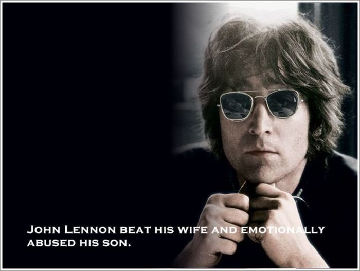 best john lennon quotes - John Lennon Beat His Wife And Emotionally Abused His Son.