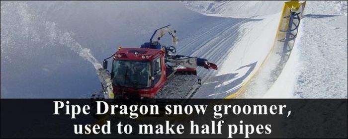 Machine - Pipe Dragon snow groomer, used to make half pipes