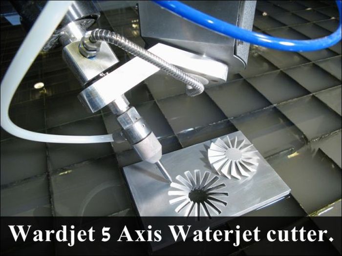 cnc water jet - Wardjet 5 Axis Waterjet cutter.