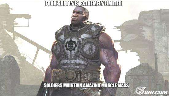 cole gears - Food Supply Is Extremely Limited Soldiers Maintain Amazing Muscle Mass Ign.Com