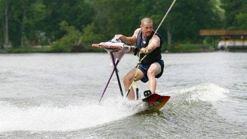 Extreme Ironing:Its basically the act of ironing under the most extreme circumstances possible