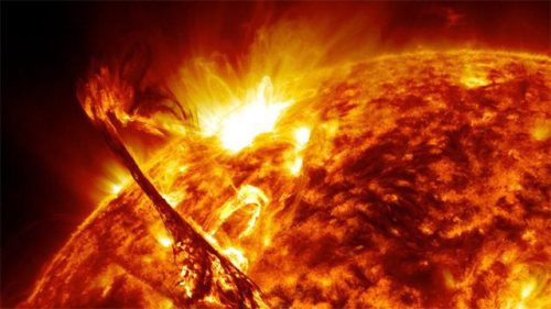 It takes energy in the suns core about 1 million years to reach the surface.